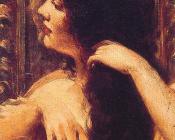 Brunette Combing Her Hair - 詹姆斯·卡莱尔·贝克威思